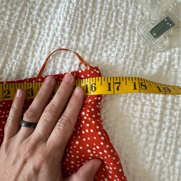 Altar’d State Size Large Orange Polka Dot faux wrap skirt with ruffles, EUC - Picture 8 of 13